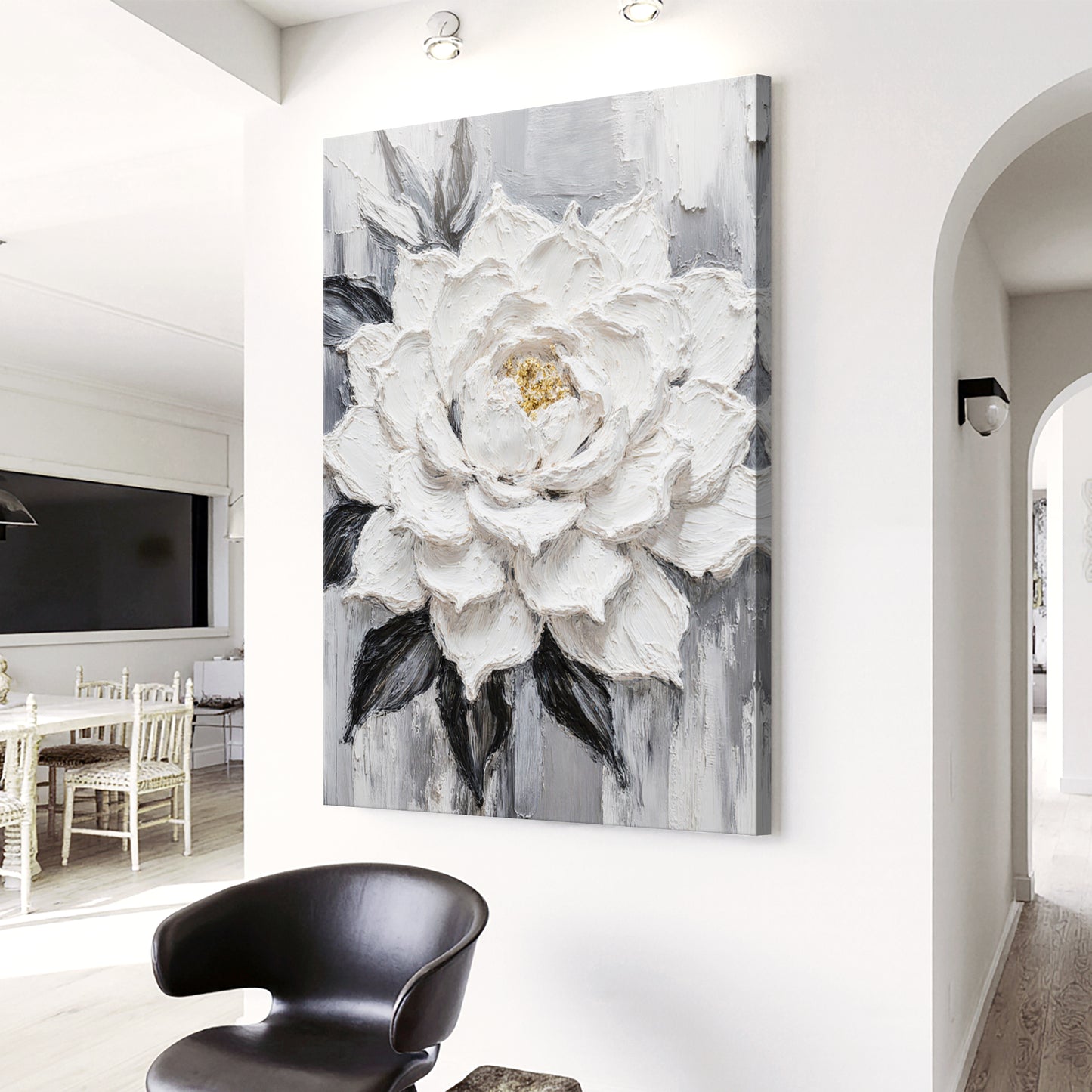 Black and White Floral Wall Art