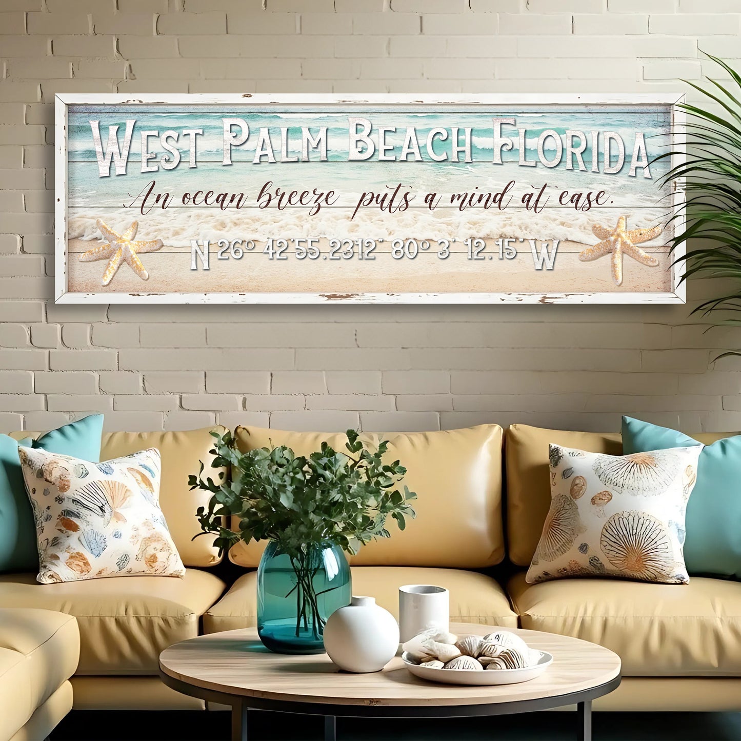 Personalized Beach House Coastal Sign