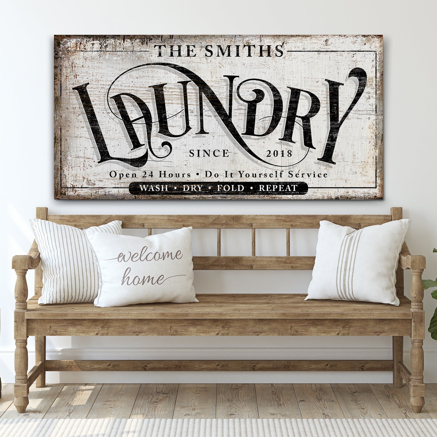 Laundry Room Sign VIII Style 1 - Image by Tailored Canvases