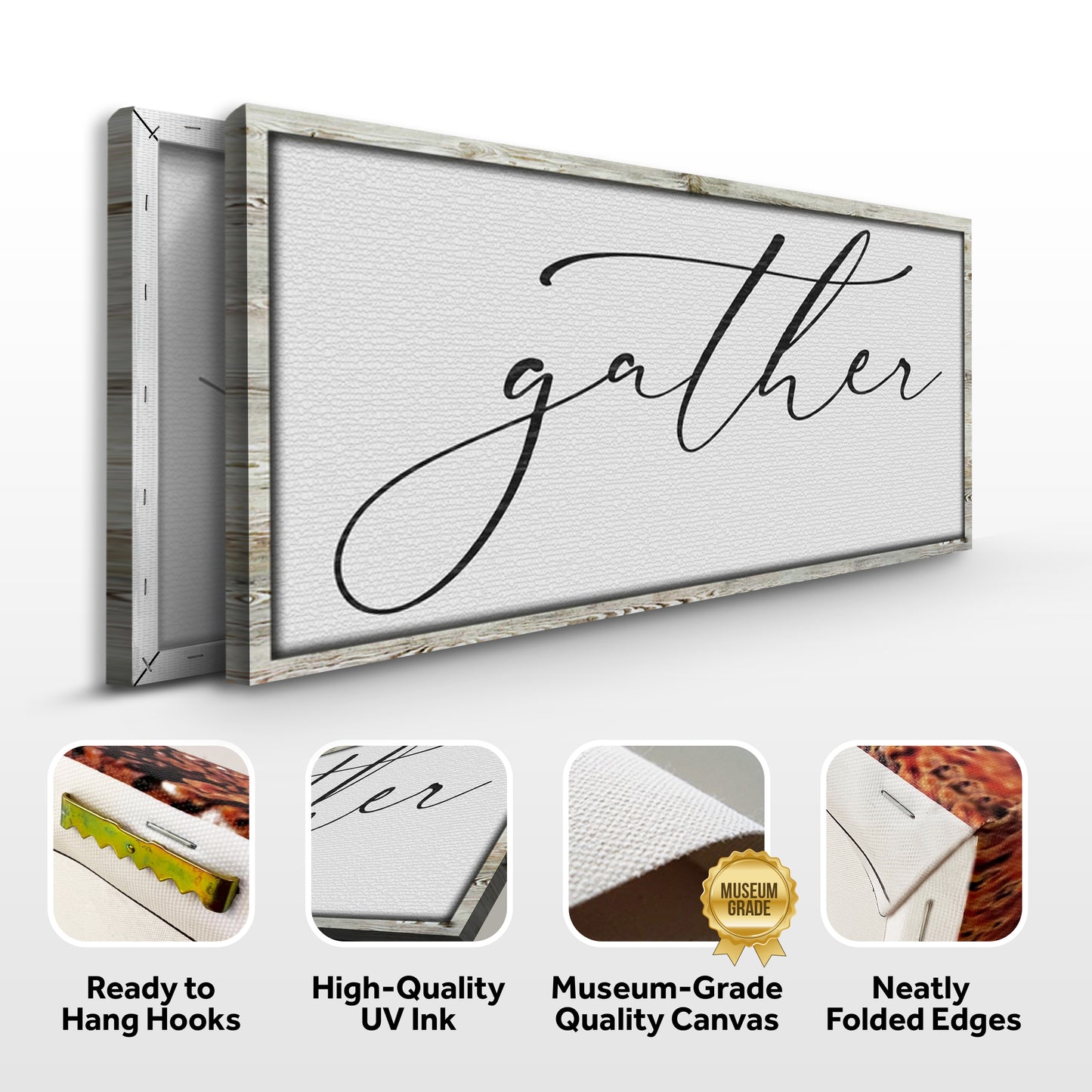 Gather Sign III Specs - Image by Tailored Canvases