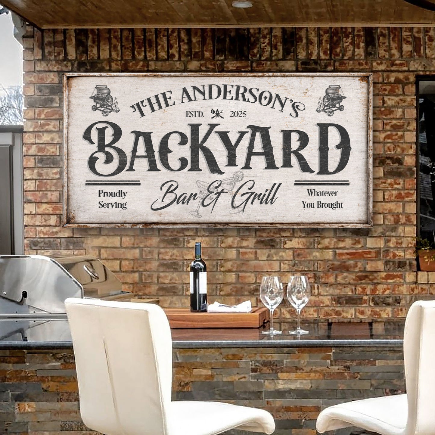 Vintage Bar And Grill Wall Sign