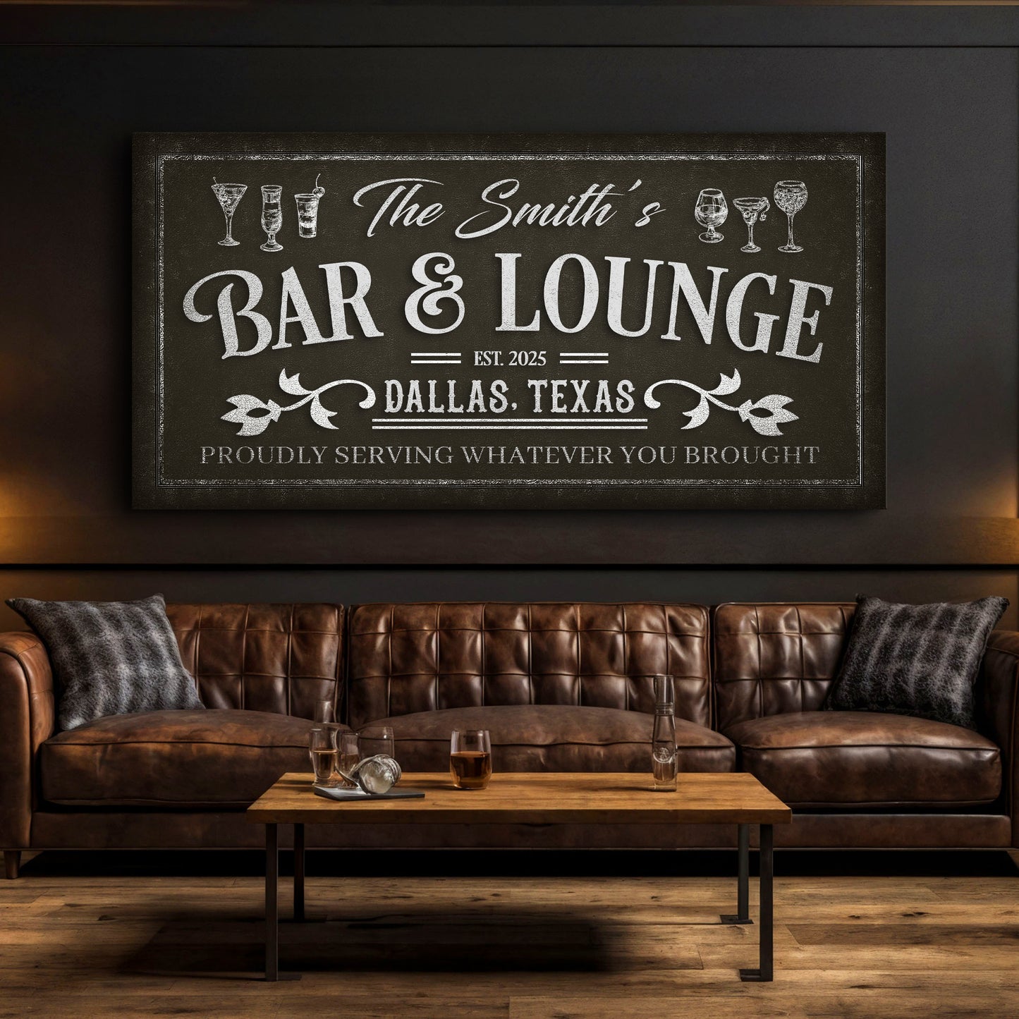 Personalized Bar and Lounge Wall Sign