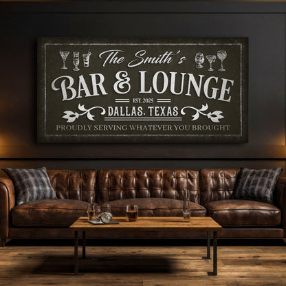 Personalized Bar and Lounge Wall Sign