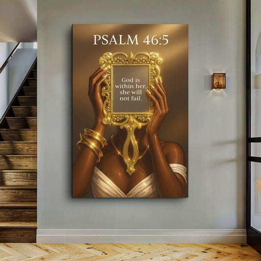 God Is Within Her She Will Not Fall Psalm 46:5 Faith Sign VII
