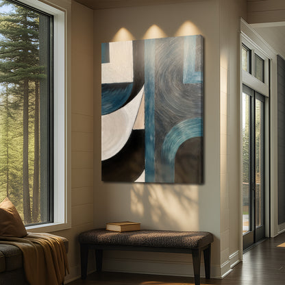 Midnight Current Abstract Wall Art