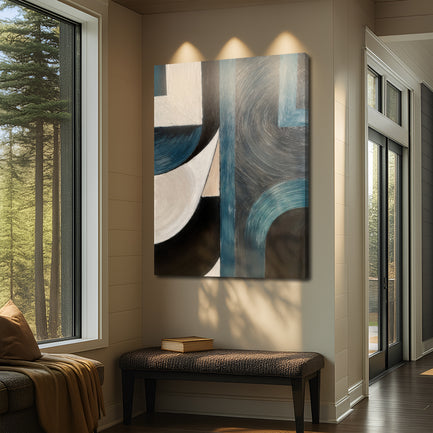 Midnight Current Abstract Wall Art