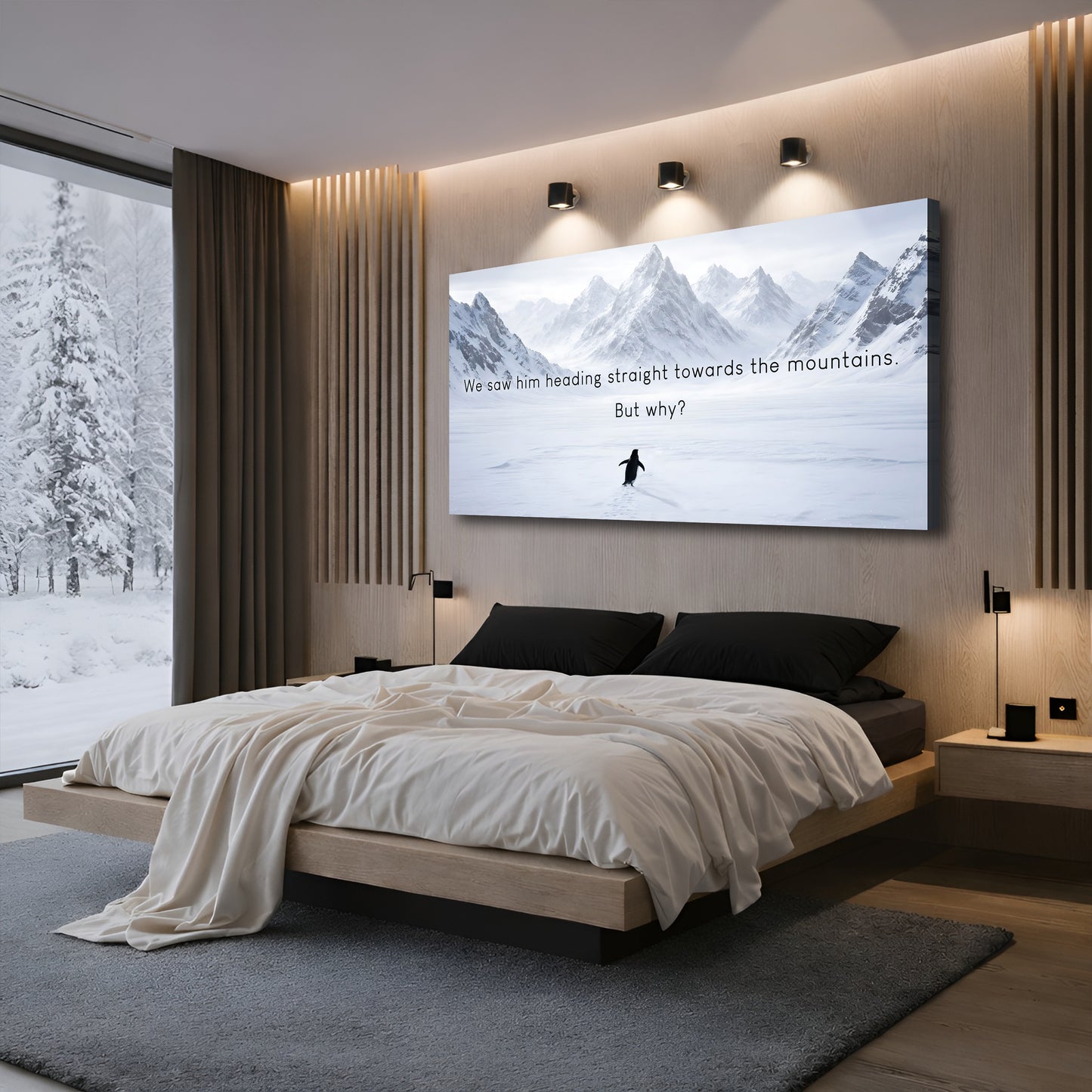 Heading Towards The Mountains Wall Sign