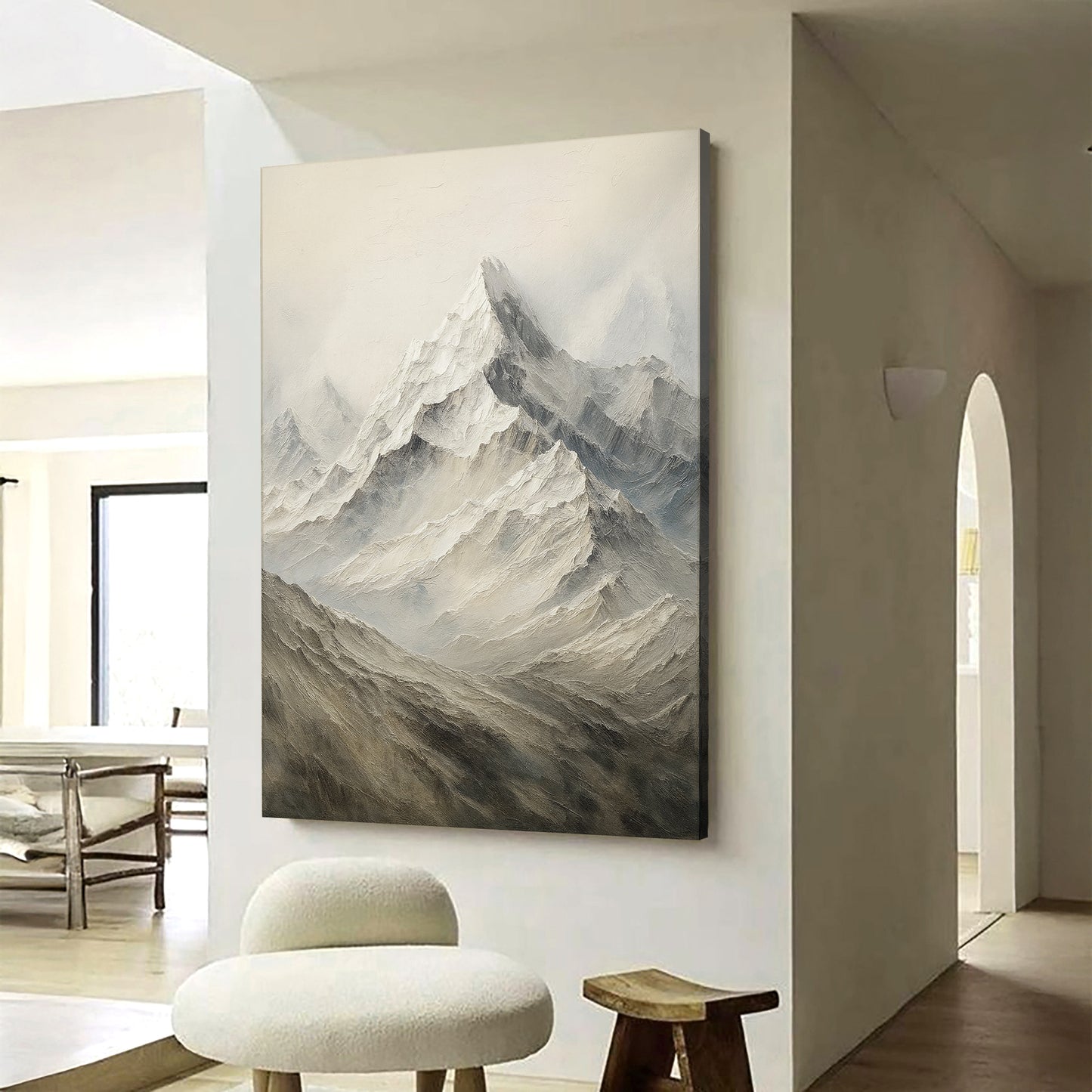Snow Mountain Abstract Wall Art IV