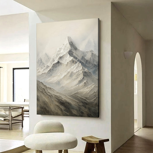 Snow Mountain Abstract Wall Art IV