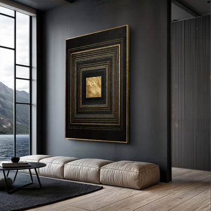 Black And Gold Core Wall Art