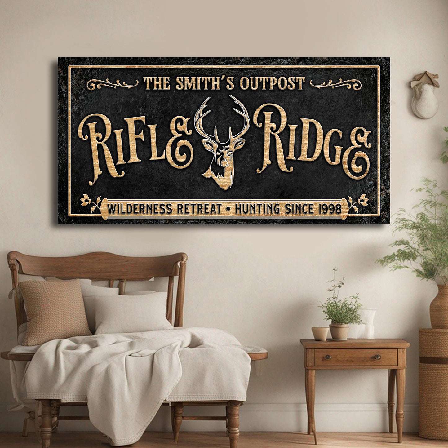 Personalized Rifle Ridge Family Sign