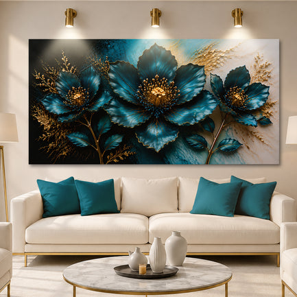 Teal Flower Elegance