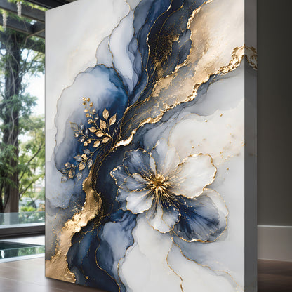 Midnight Elegance Bloom Wall Art