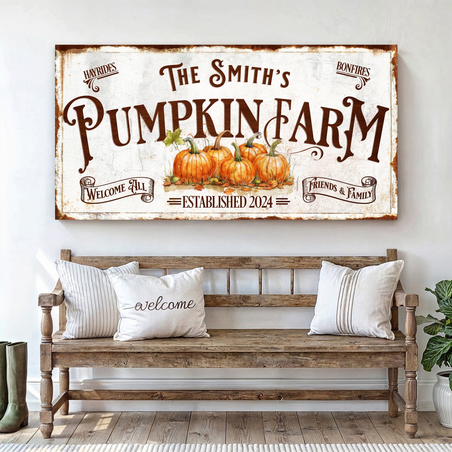 Personalized Pumpkin Farm Sign