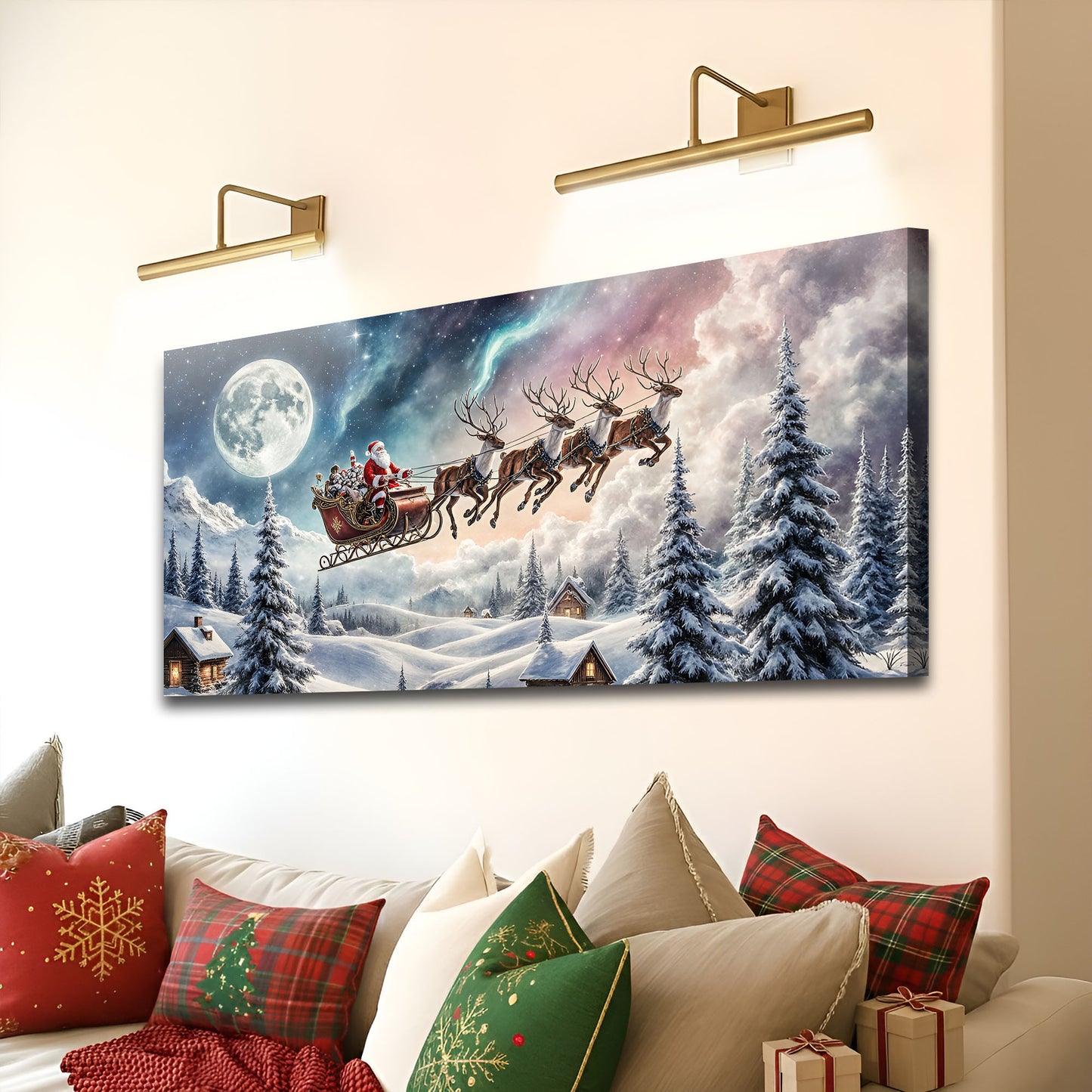 Midnight Sleigh Ride Christmas Wall Art