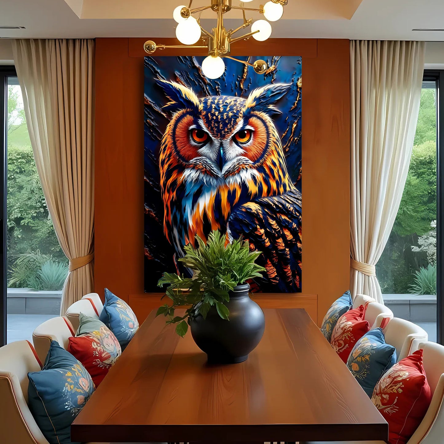 Abstract Owl Wall Art