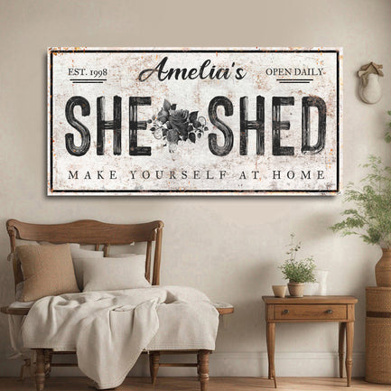 Personalized She Shed Sign XVII
