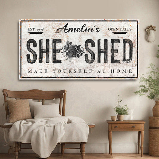 Personalized She Shed Sign XVII