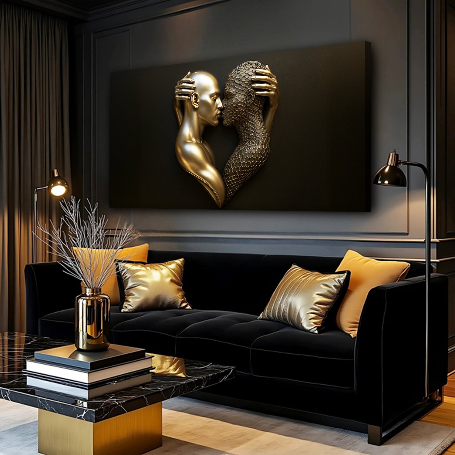 Eternal Love Figure Abstract Wall Art V