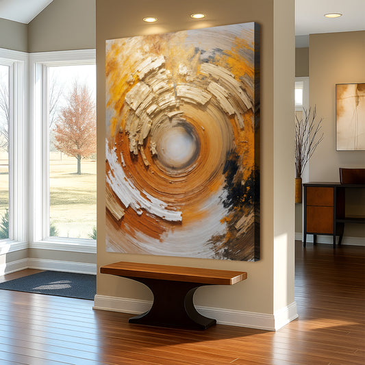 Spiral Metallic Modern Wall Art