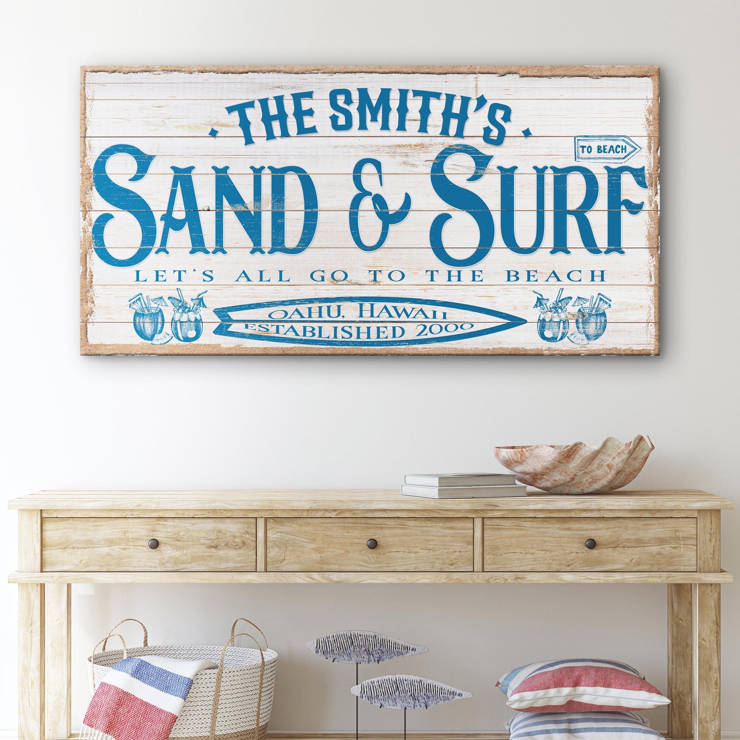 Sand & Surf Sign VIII  - Image by Tailored Canvases