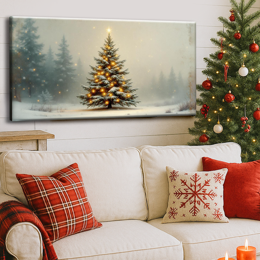 Vintage Christmas Tree Wall Art XI