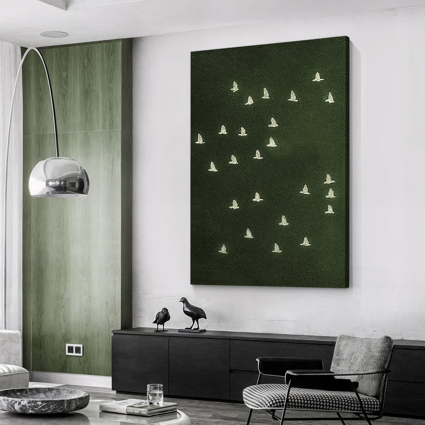 Birds Migration Abstract Wall Art