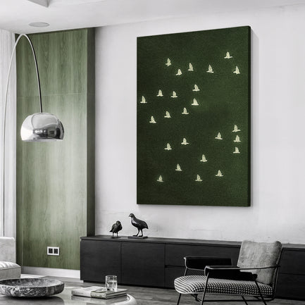 Birds Migration Abstract Wall Art