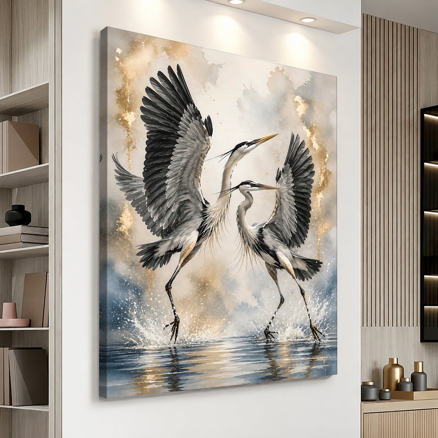 Dancing Herons
