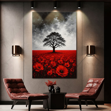 Crimson Poppy Field