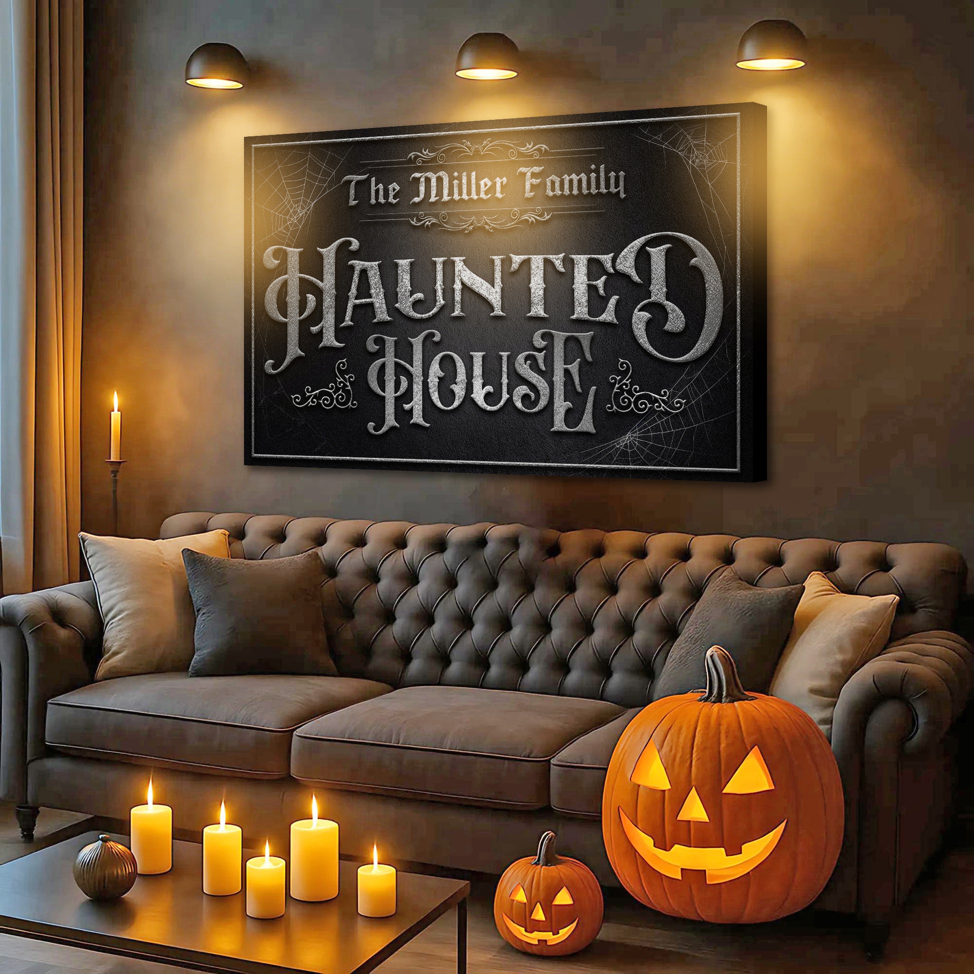 Personalized Haunted House Halloween Sign IV