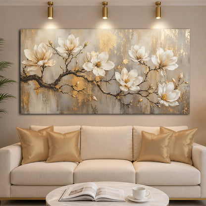 Golden Magnolia Wall Art