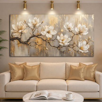 Golden Magnolia Wall Art