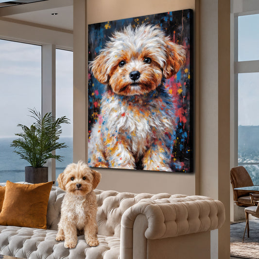 Customized Pet Portrait Abstract Wall Art II