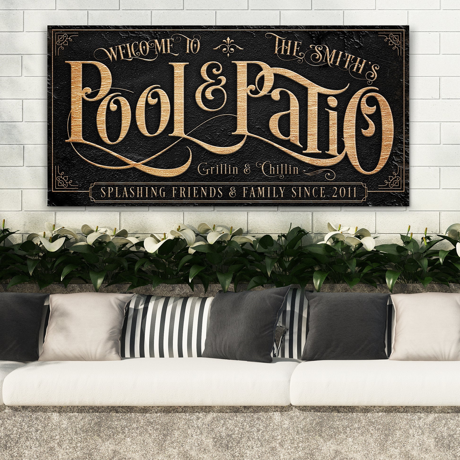 Personalized Pool & Patio Sign II Style 1  - Image by Tailored Canvases