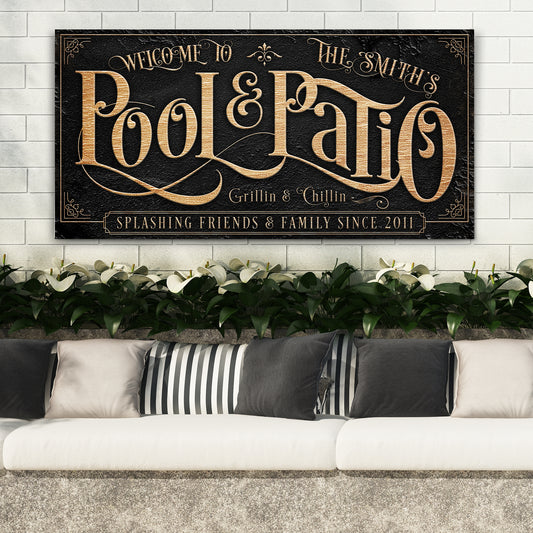 Personalized Pool & Patio Sign II   - Image by Tailored Canvases