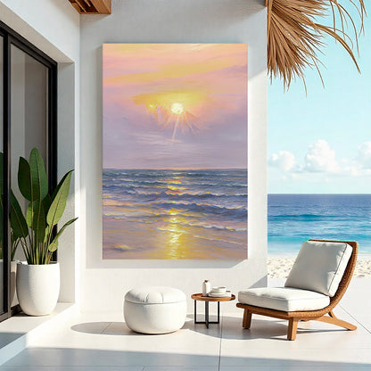 Purple Skies Abstract Beach Wall Art