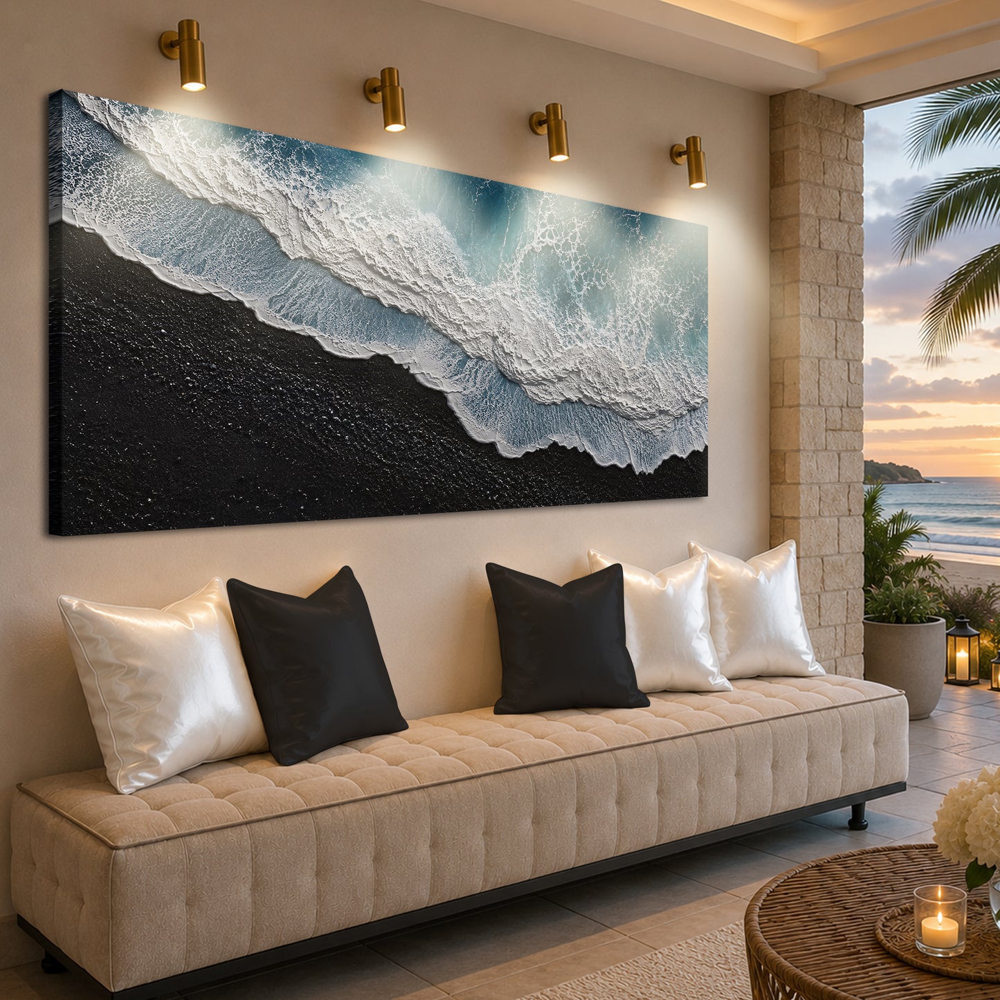 Midnight Shore Aerial Wall Art