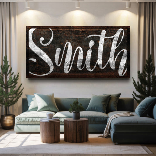 Personalized Family Last Name Wall Sign