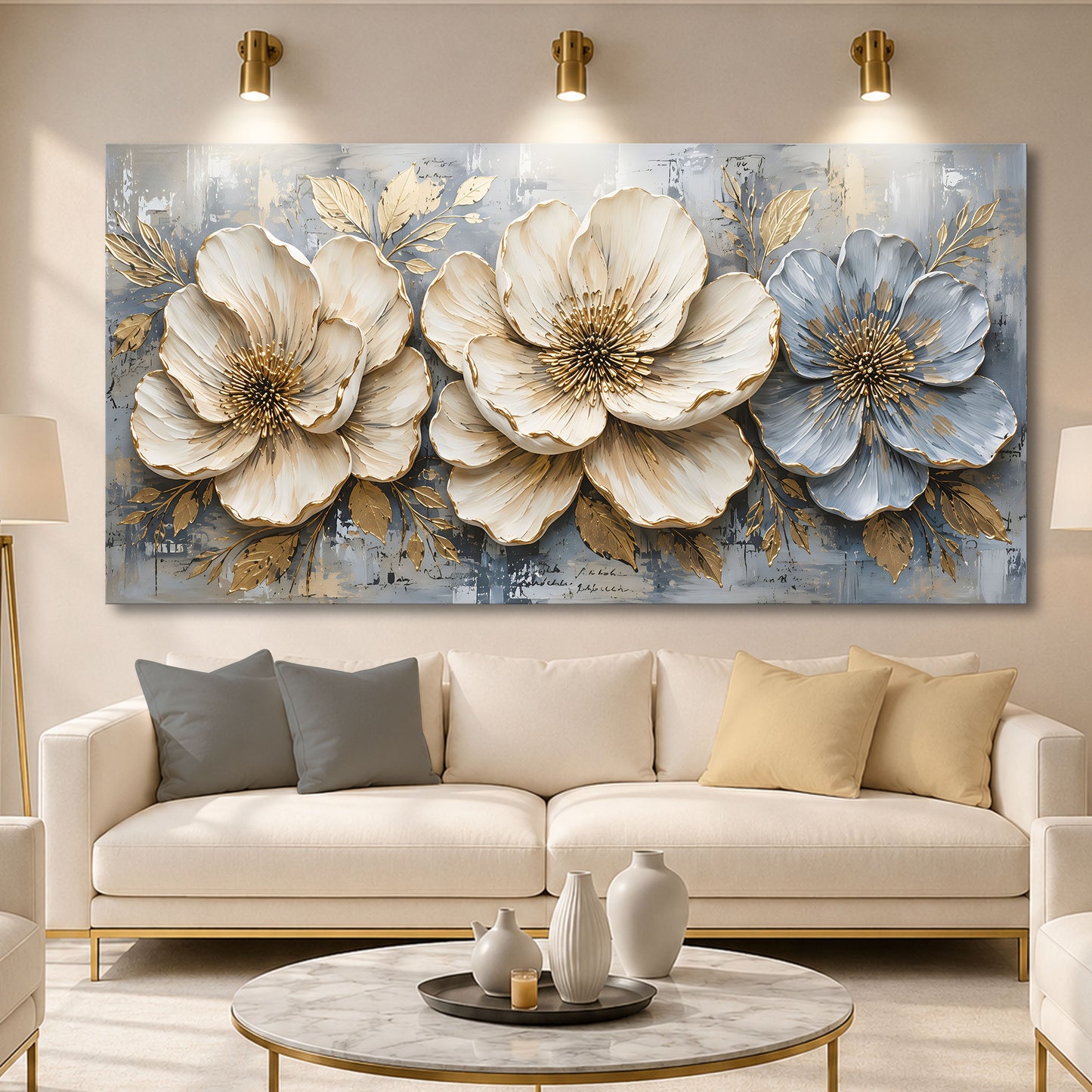 Golden Ivory Blossoms
