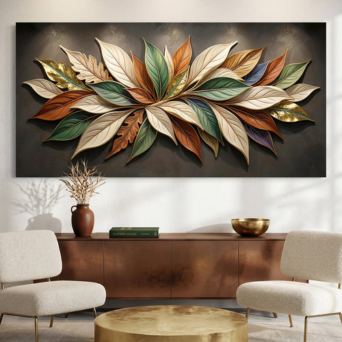 Earthtone Petals - Elegant Golden Dusk