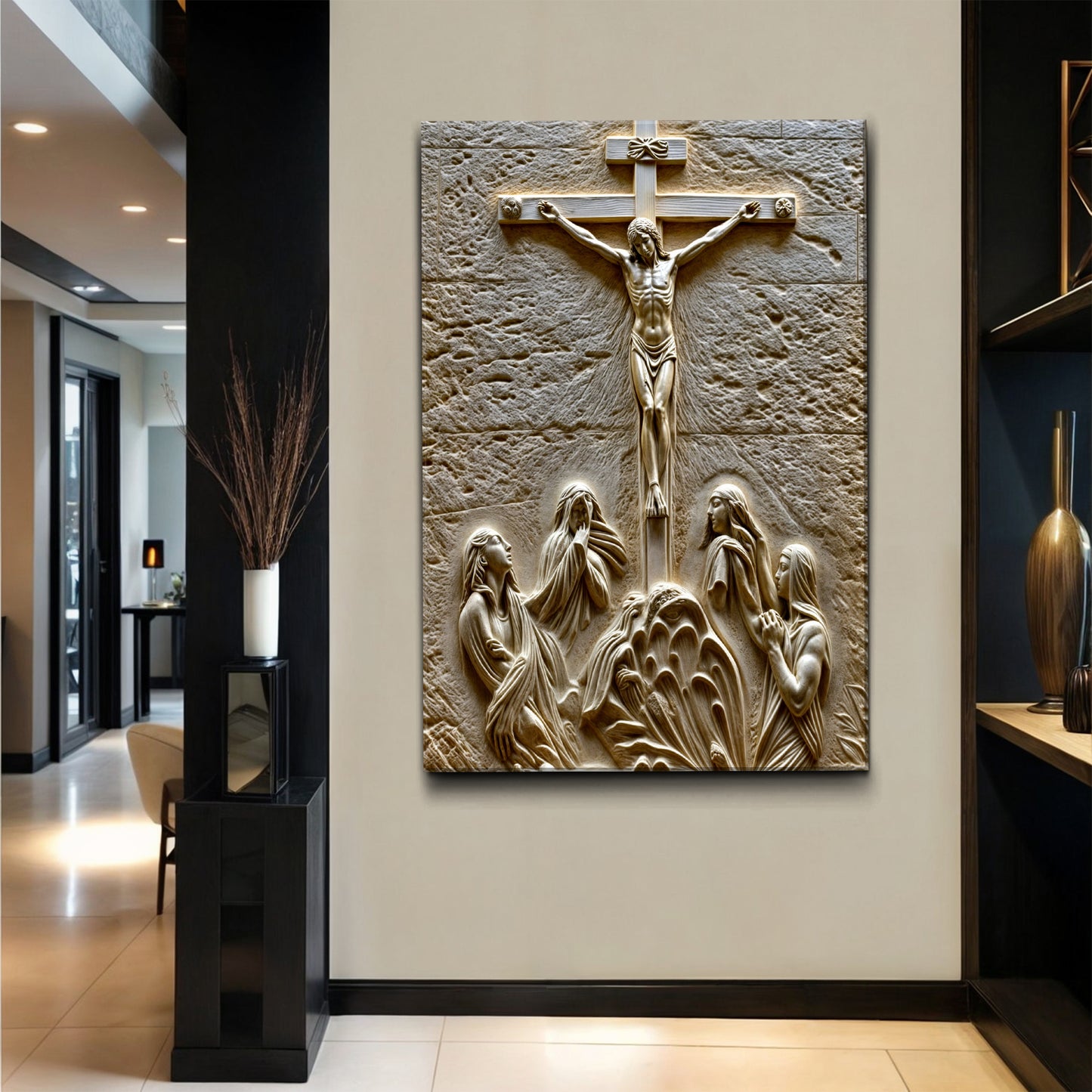 Three Cross Calvary Hill Wall Art