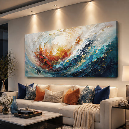 Radiant Ocean Vortex Wall Art