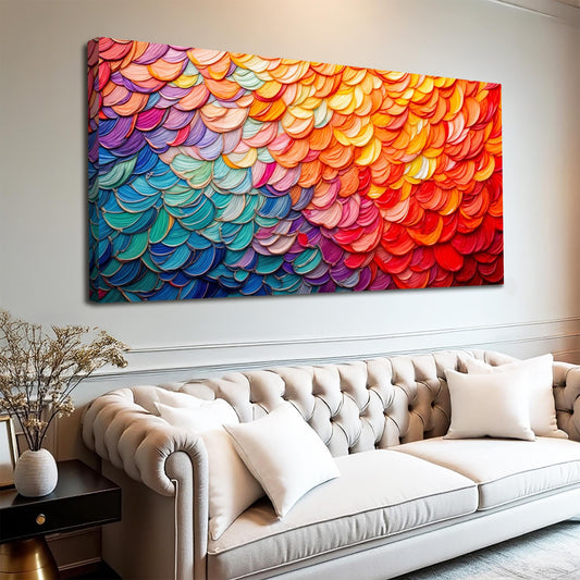 Fiery Dance Impasto Wall Art
