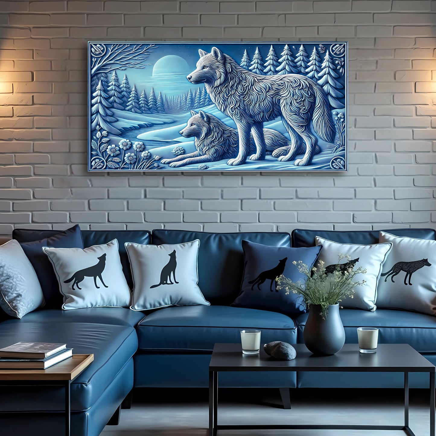 3D Wolves Wall Art VI