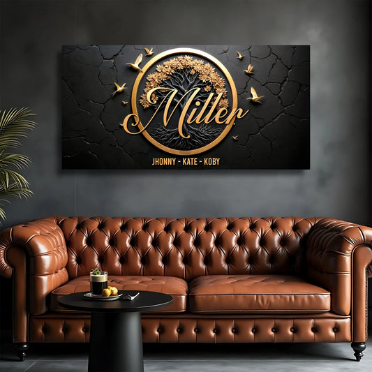 3D Celtic Tree Of Life Family Name Sign