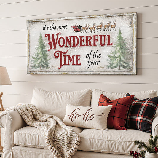 It's The Most Wonderful Time Of The Year Christmas Wall Art