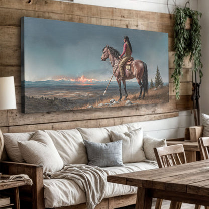 Warrior Watches The Storm Wall Art