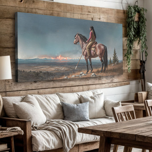 Warrior Watches The Storm Wall Art