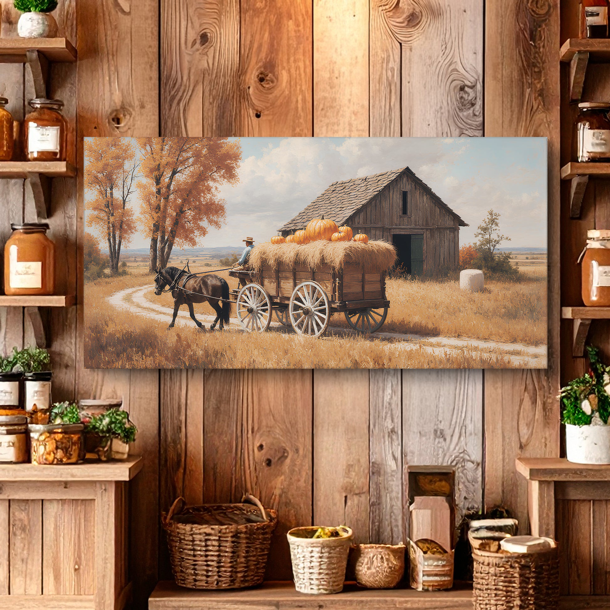 Hay Rides With Grampa Wall Art